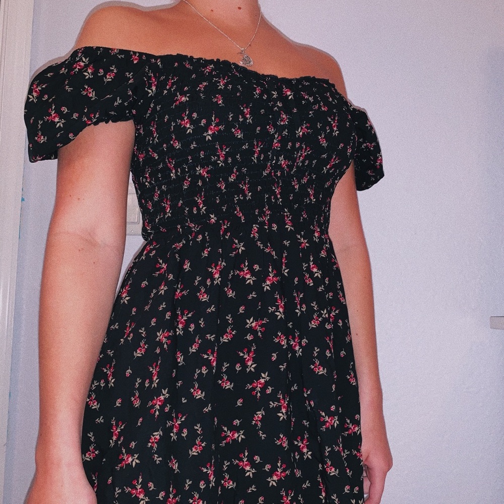 Black Floral Sundress